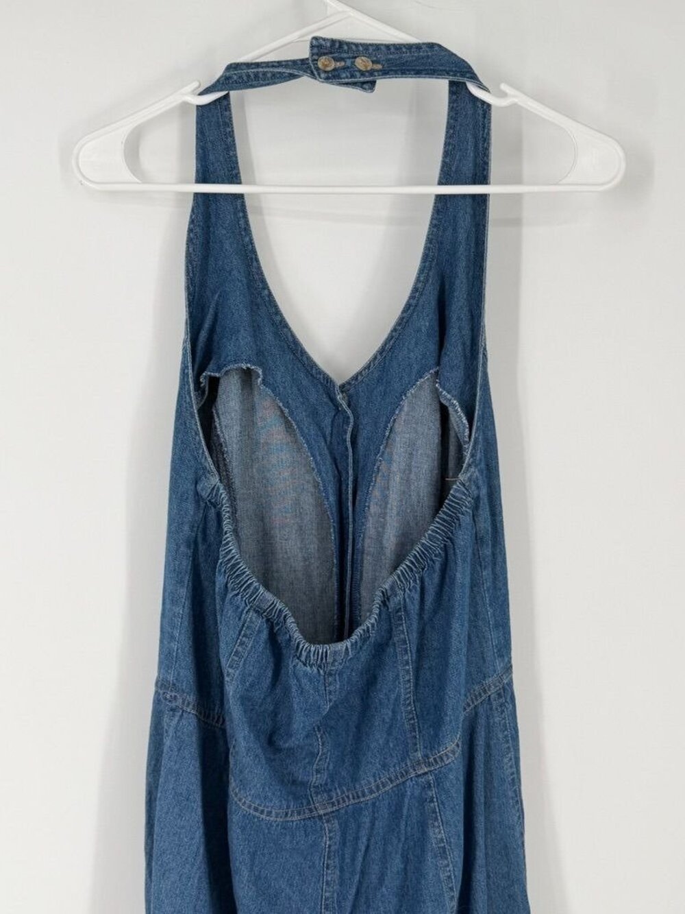 Signature by Robbie Bee Cotton Halter Dress Button Up Midi - Picture 4 of 12